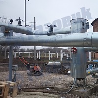 Технологическая обвязка сепаратора установки по сжиганию биогаза