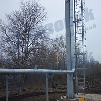 Опора горелочного устройства установки по сжиганию биогаза